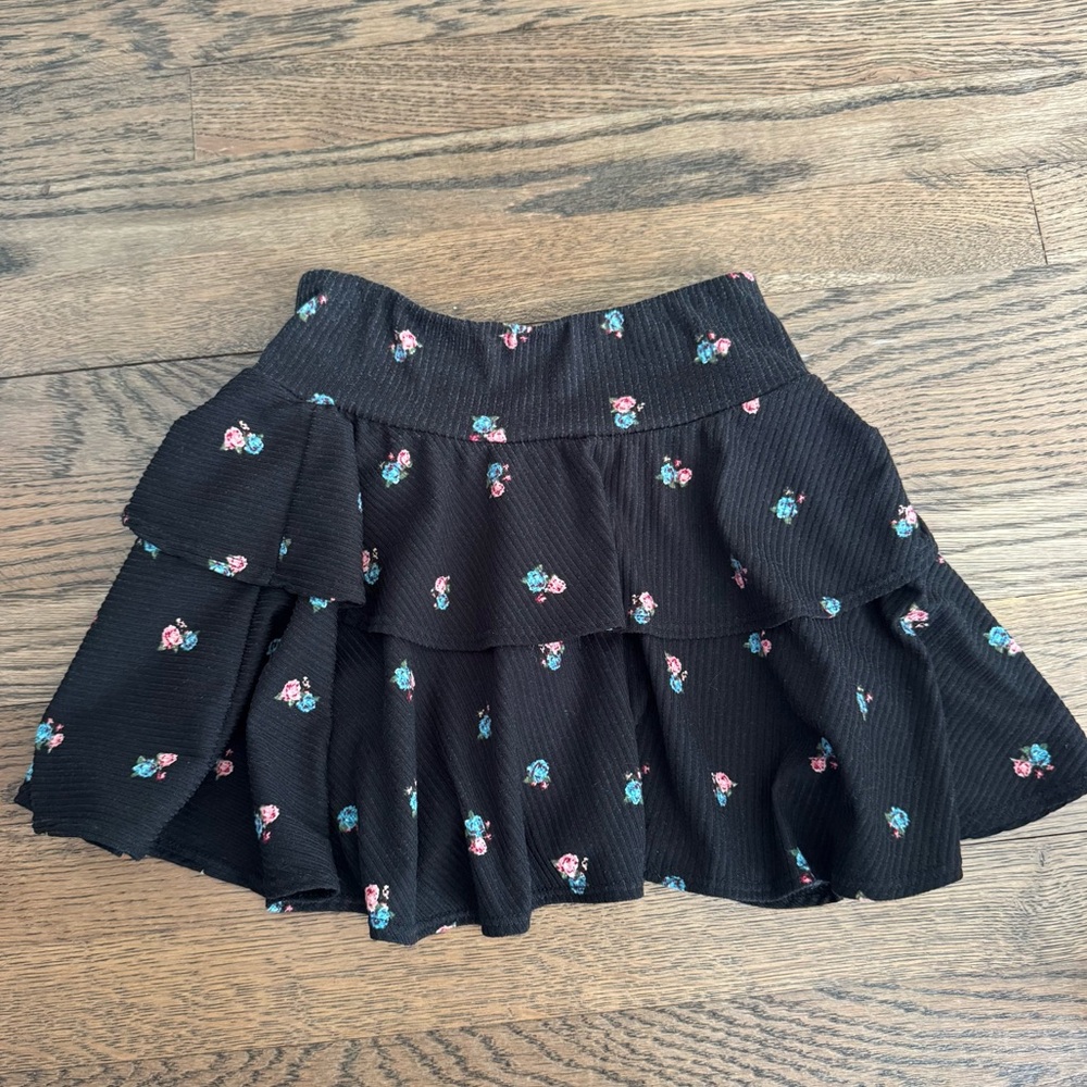 Girls Chic2Chic Floral Ruffle Skirt